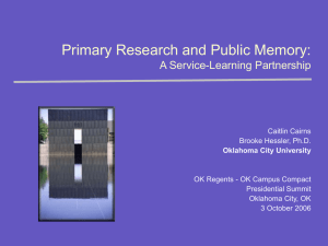 Primary Research and Public Memory: A Service-Learning Partnership