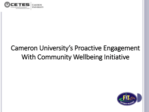 Cameron University’s Proactive Engagement With Community Wellbeing Initiative