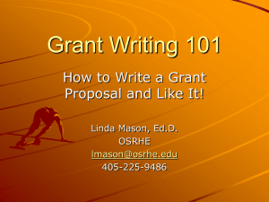 Grant Writing 101 How to Write a Grant Proposal and Like It!