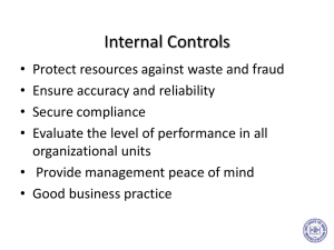 Internal Controls