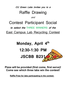 Raffle Drawing Contest Participant Social Monday, April 4