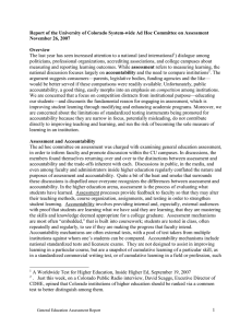 Report of the University of Colorado System-wide Ad Hoc Committee... November 26, 2007 Overview