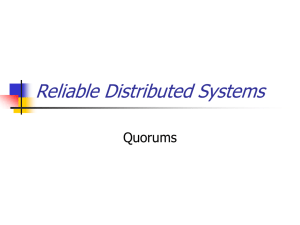Reliable Distributed Systems Quorums