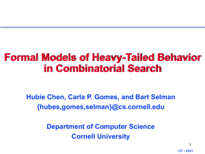 Formal Models of Heavy-Tailed Behavior in Combinatorial Search