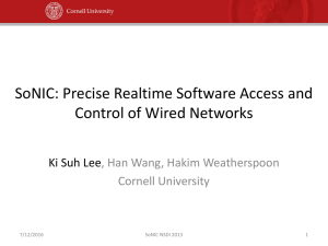 SoNIC: Precise Realtime Software Access and Control of Wired Networks