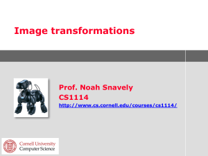 Image transformations Prof. Noah Snavely CS1114