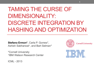 TAMING THE CURSE OF DIMENSIONALITY: DISCRETE INTEGRATION BY HASHING AND OPTIMIZATION