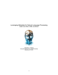 Leveraging Metadata for Natural Language Processing 1