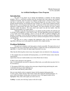 Introduction An Artificial Intelligence Chess Program  Mikolaj Franaszczuk