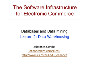The Software Infrastructure for Electronic Commerce Databases and Data Mining