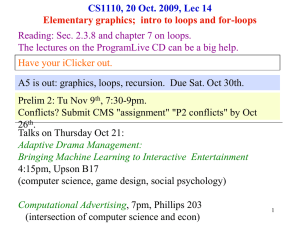 CS1110, 20 Oct. 2009, Lec 14