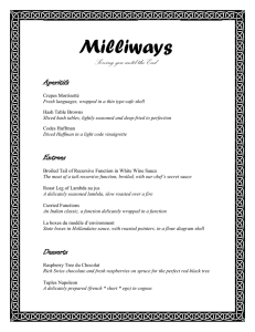 Milliways Serving you until the End Aperitifs