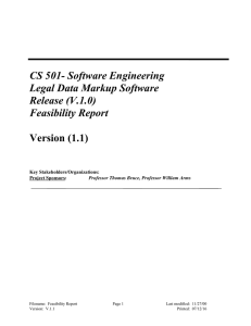 CS 501- Software Engineering Legal Data Markup Software Release (V.1.0)