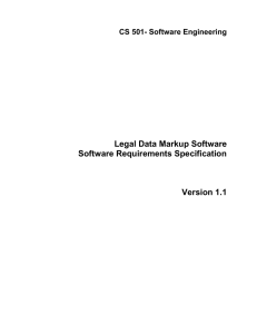 Legal Data Markup Software Software Requirements Specification  Version 1.1