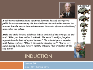 A well-known scientist (some say it was Bertrand Russell) once... public lecture on astronomy. He described how the earth orbits...