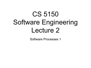 CS 5150 Software Engineering Lecture 2 Software Processes 1