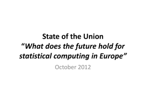 State of the Union What does the future hold for October 2012