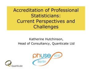 Accreditation of Professional Statisticians: Current Perspectives and Challenges