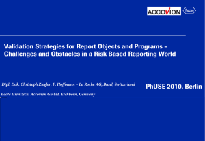 Validation Strategies for Report Objects and Programs -