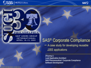 SAS Corporate Compliance – ®