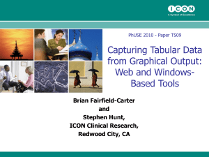 Capturing Tabular Data from Graphical Output: Web and Windows- Based Tools