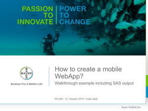 How to create a mobile WebApp? Walkthrough example including SAS output