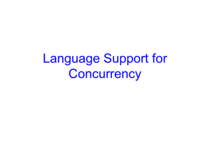 Language Support for Concurrency