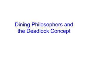 Dining Philosophers and the Deadlock Concept