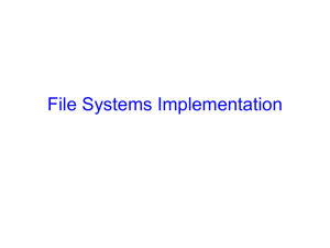 File Systems Implementation