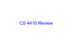 CS 4410 Review