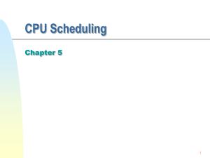 CPU Scheduling Chapter 5 1