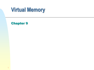 Virtual Memory Chapter 9 1