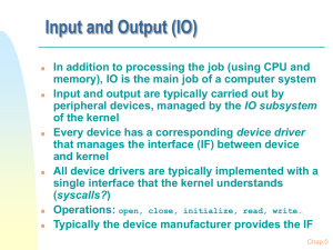 Input and Output (IO)