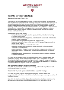 TERMS OF REFERENCE Student Campus Councils