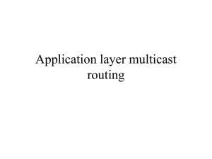 Application layer multicast routing