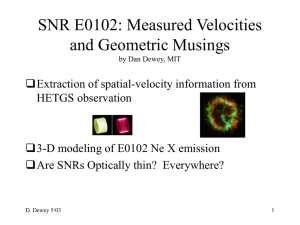 SNR E0102: Measured Velocities and Geometric Musings