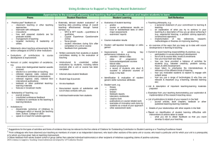 Using Evidence to Support a Teaching Award Submission