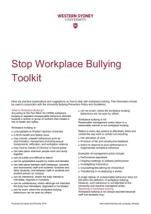 Stop Workplace Bullying Toolkit