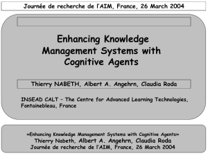 Enhancing Knowledge Management Systems with Cognitive Agents