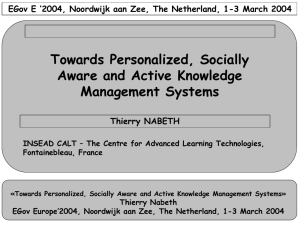 Towards Personalized, Socially Aware and Active Knowledge Management Systems