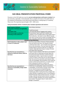 S4S ORAL PRESENTATION PROPOSAL FORM