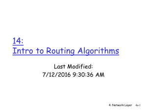 14: Intro to Routing Algorithms Last Modified: 7/12/2016 9:30:36 AM