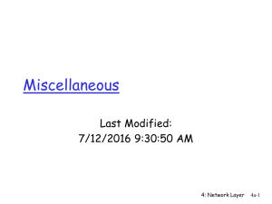 Miscellaneous Last Modified: 7/12/2016 9:30:50 AM 4: Network Layer 4a-1