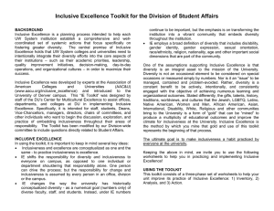 Inclusive Excellence Toolkit for the Division of Student Affairs