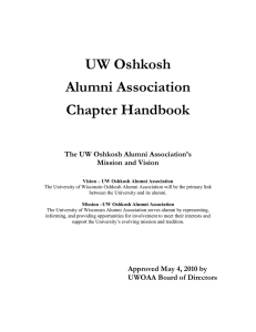 UW Oshkosh Alumni Association Chapter Handbook