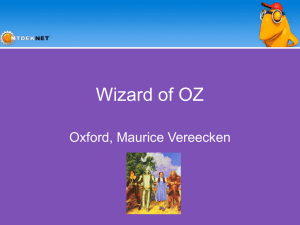 Wizard of OZ Oxford, Maurice Vereecken