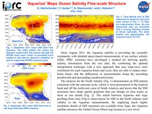‘Aquarius’ Maps Ocean Salinity Fine-scale Structure O. Melnichenko , P. Hacker
