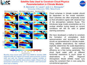 Satellite Data Used to Constrain Cloud Physics Parameterization in Climate Models