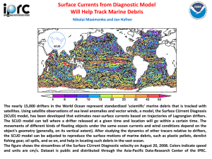 Surface Currents from Diagnostic Model Will Help Track Marine Debris