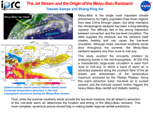 The Jet Stream and the Origin of the Meiyu-Baiu Rainband